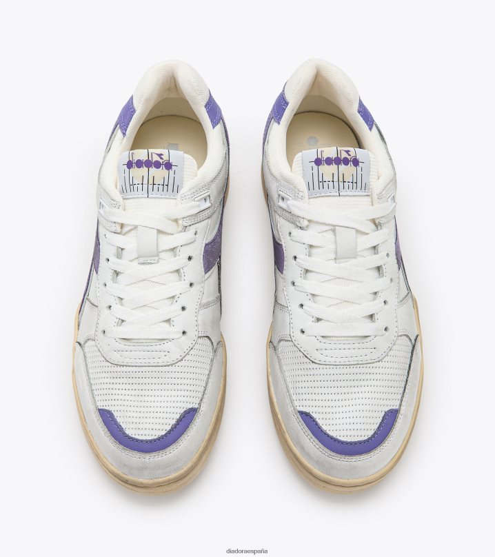 b.560 usado 8T8H4Z27 iris blanco/violeta hombres Diadora zapatos