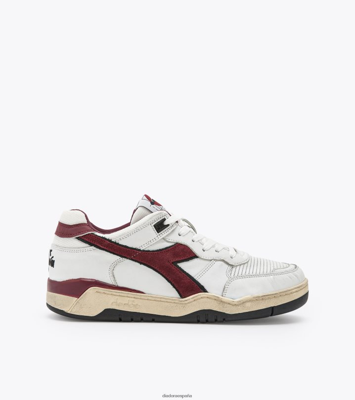 b.560 usado 8T8H4Z28 vino blanco/rubí hombres Diadora zapatos