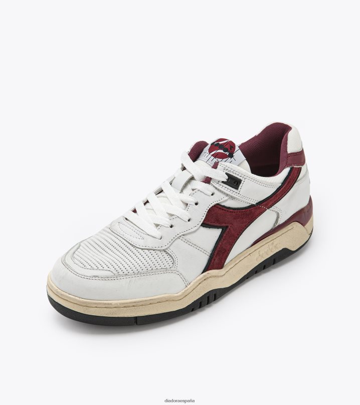 b.560 usado 8T8H4Z28 vino blanco/rubí hombres Diadora zapatos