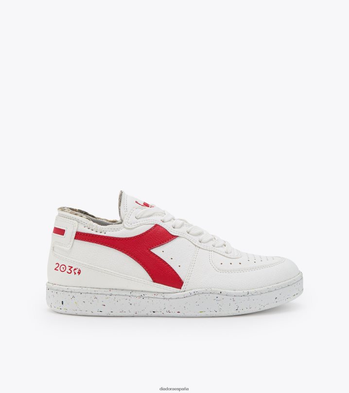 corte de fila de mi canasta 2030 8T8H4Z55 blanco/ferrari rojo italia hombres Diadora zapatos