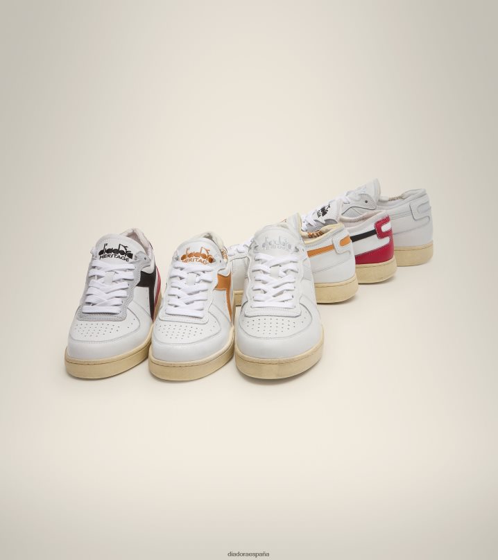 corte de fila de mi canasta 8T8H4Z58 blanco/azul amanecer hombres Diadora zapatos