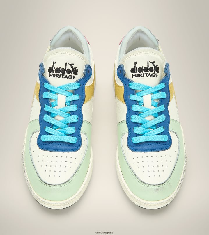 corte de fila de mi canasta 8T8H4Z60 blanco de invierno/pimienta picante hombres Diadora zapatos