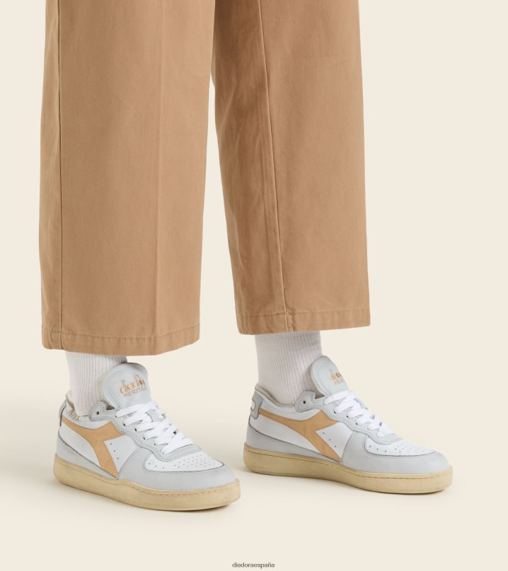 corte de fila de mi canasta 8T8H4Z61 arena blanca hombres Diadora zapatos