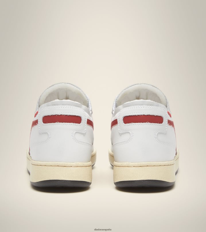 corte de fila de mi canasta 8T8H4Z62 blanco/granate hombres Diadora zapatos