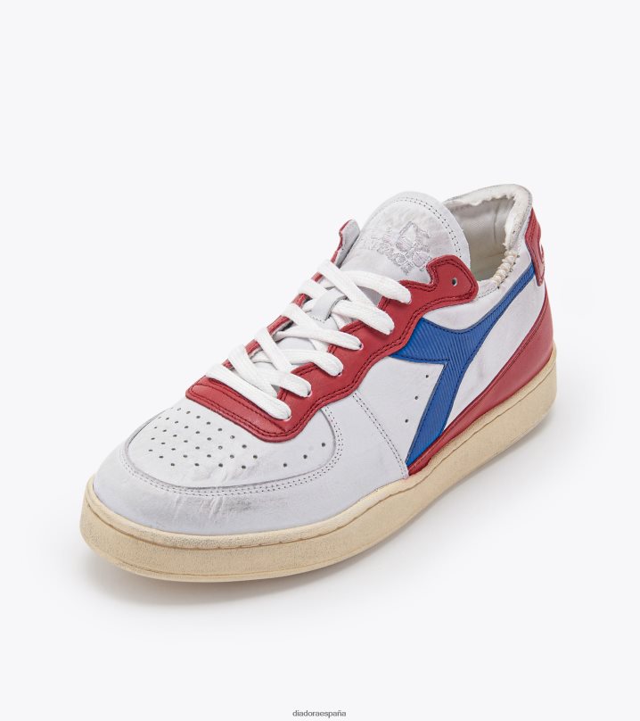 corte de fila de mi canasta 8T8H4Z64 blanco/rojo pompeyano hombres Diadora zapatos