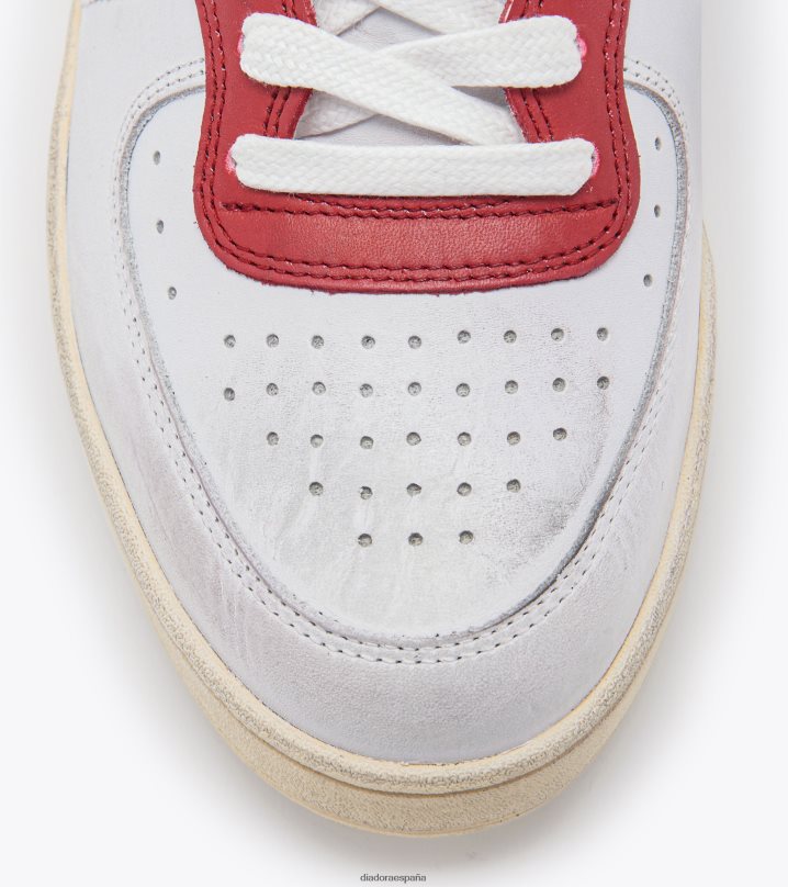 corte de fila de mi canasta 8T8H4Z64 blanco/rojo pompeyano hombres Diadora zapatos