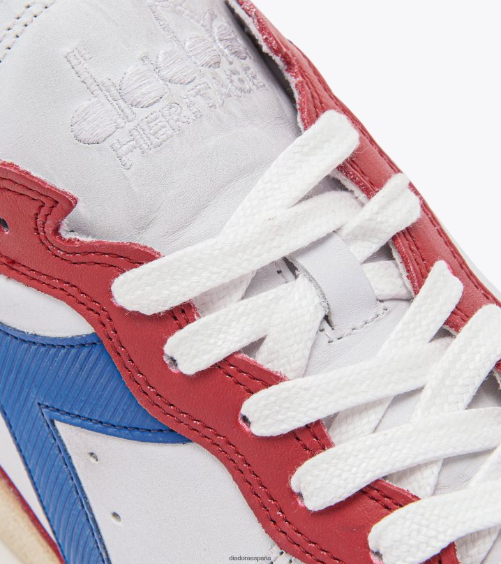 corte de fila de mi canasta 8T8H4Z64 blanco/rojo pompeyano hombres Diadora zapatos