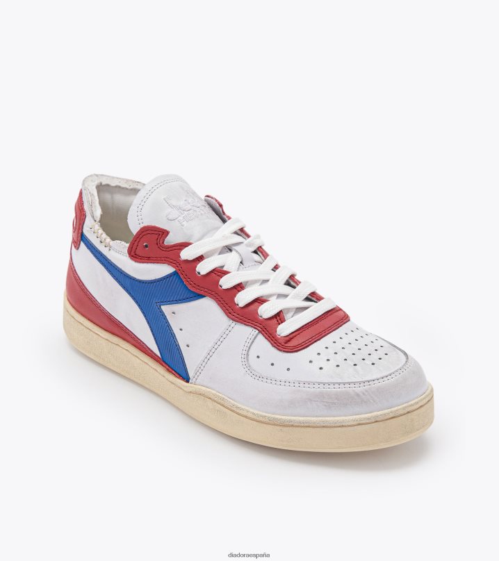 corte de fila de mi canasta 8T8H4Z64 blanco/rojo pompeyano hombres Diadora zapatos