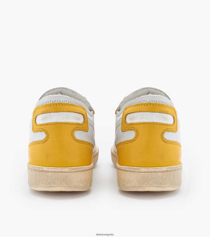 corte de fila de mi canasta 8T8H4Z65 blanco/amarillo imperio hombres Diadora zapatos