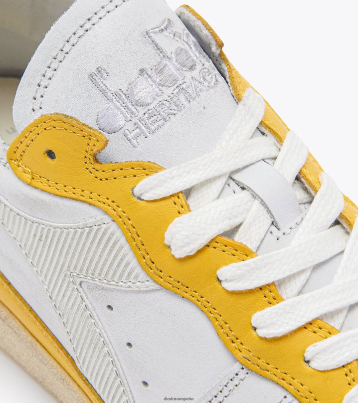 corte de fila de mi canasta 8T8H4Z65 blanco/amarillo imperio hombres Diadora zapatos
