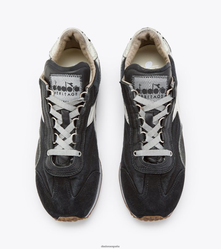 equipe h lavado a la piedra sucia evo 8T8H4Z79 negro/gris (c2541) hombres Diadora zapatos