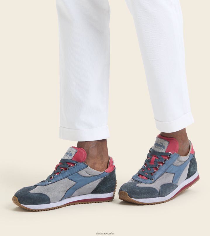 equipe h lavado a la piedra sucia evo 8T8H4Z80 azul vapor/mar de bering hombres Diadora zapatos