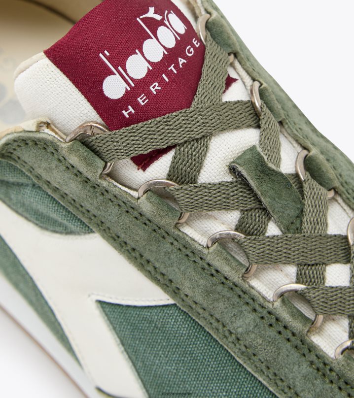 equipe h lona lavado a la piedra 8T8H4Z87 corona de laurel verde hombres Diadora zapatos