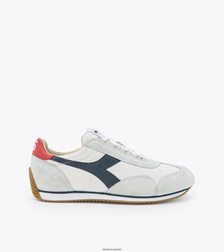 equipe h lona lavado a la piedra 8T8H4Z88 mezclilla blanca/azul hombres Diadora zapatos
