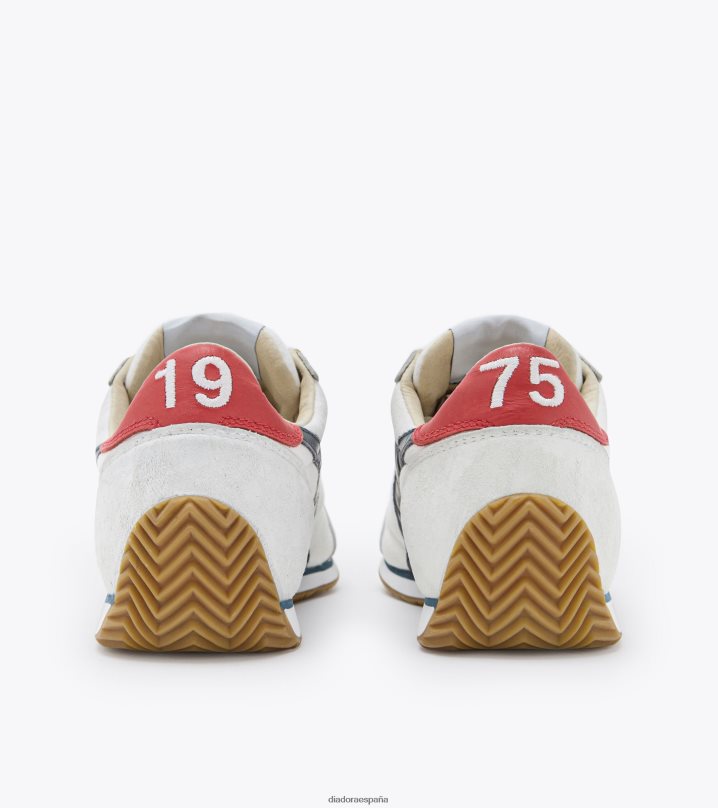 equipe h lona lavado a la piedra 8T8H4Z88 mezclilla blanca/azul hombres Diadora zapatos