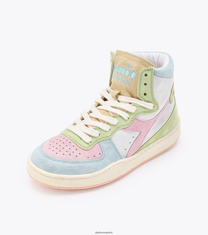 mi canasta arcobaleno italia 8T8H4Z5 amarillo pastel hombres Diadora zapatos