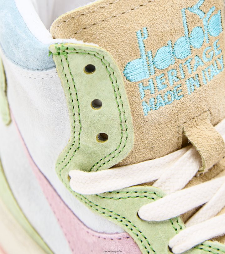 mi canasta arcobaleno italia 8T8H4Z5 amarillo pastel hombres Diadora zapatos