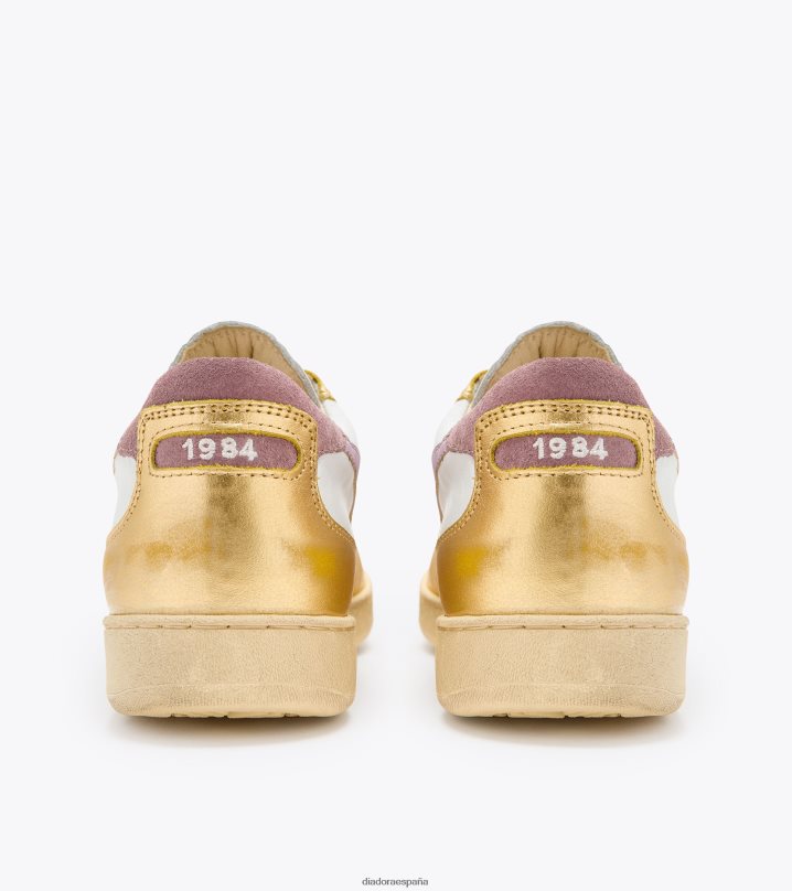 mi canasta baja metálica sucia 8T8H4Z33 oro blanco/rico (c5363) hombres Diadora zapatos