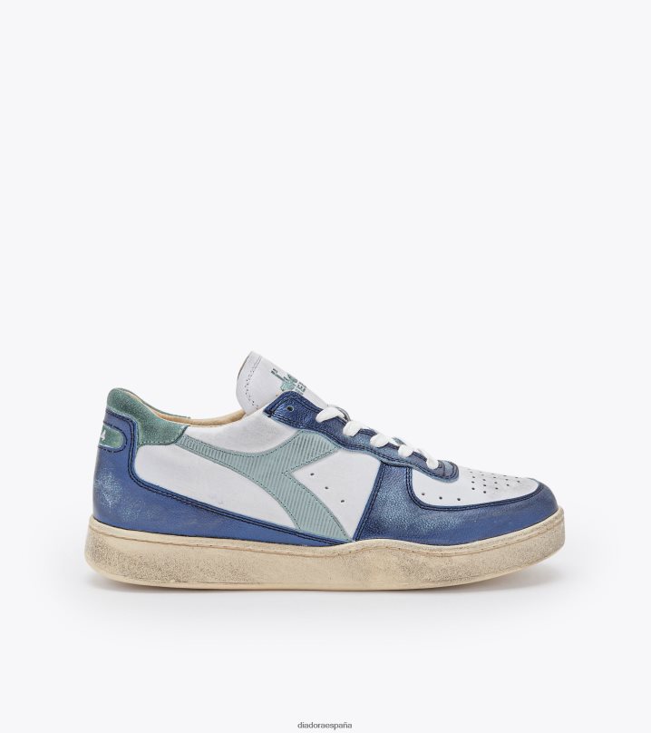 mi canasta baja metálica sucia 8T8H4Z34 ojos blancos/azules hombres Diadora zapatos