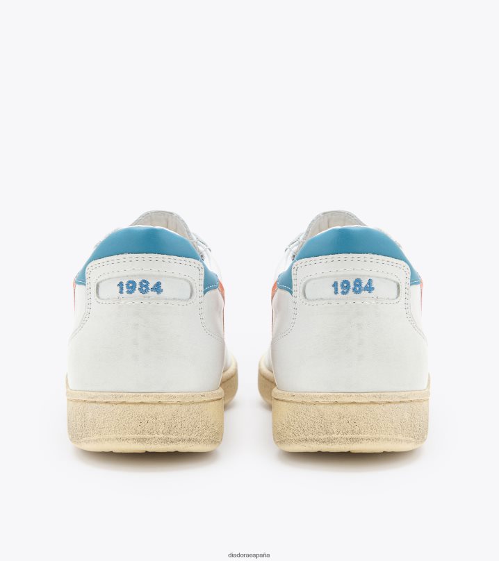 mi cesta baja usada 8T8H4Z66 piel de naranja/blanca hombres Diadora zapatos