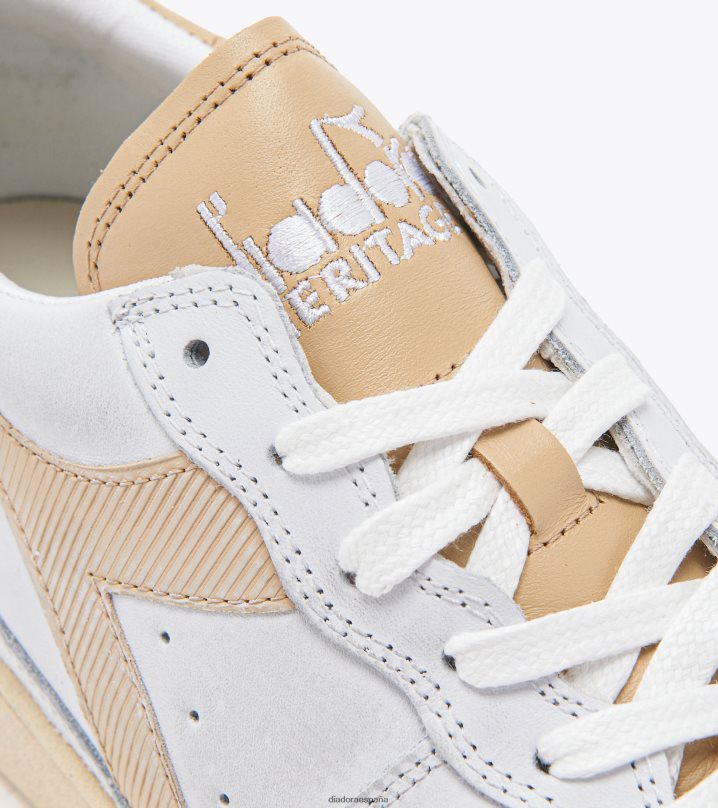 mi cesta baja usada 8T8H4Z68 blanco/beige hombres Diadora zapatos