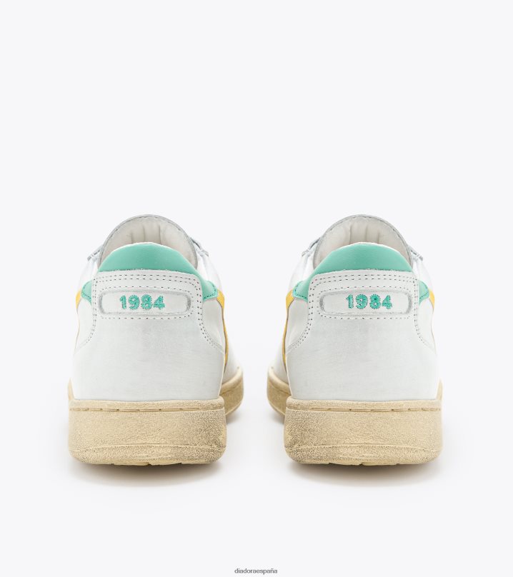 mi cesta baja usada 8T8H4Z69 cromos blanco/amarillo hombres Diadora zapatos