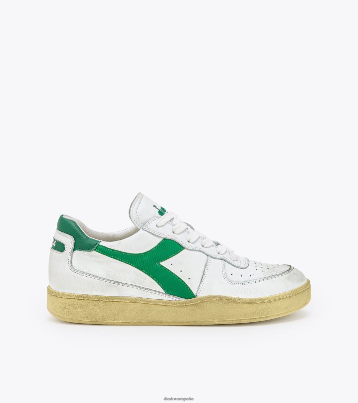 mi cesta baja usada 8T8H4Z70 blanco/verde verdoso hombres Diadora zapatos