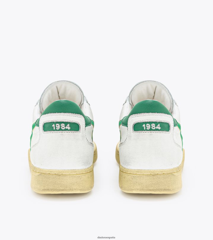 mi cesta baja usada 8T8H4Z70 blanco/verde verdoso hombres Diadora zapatos