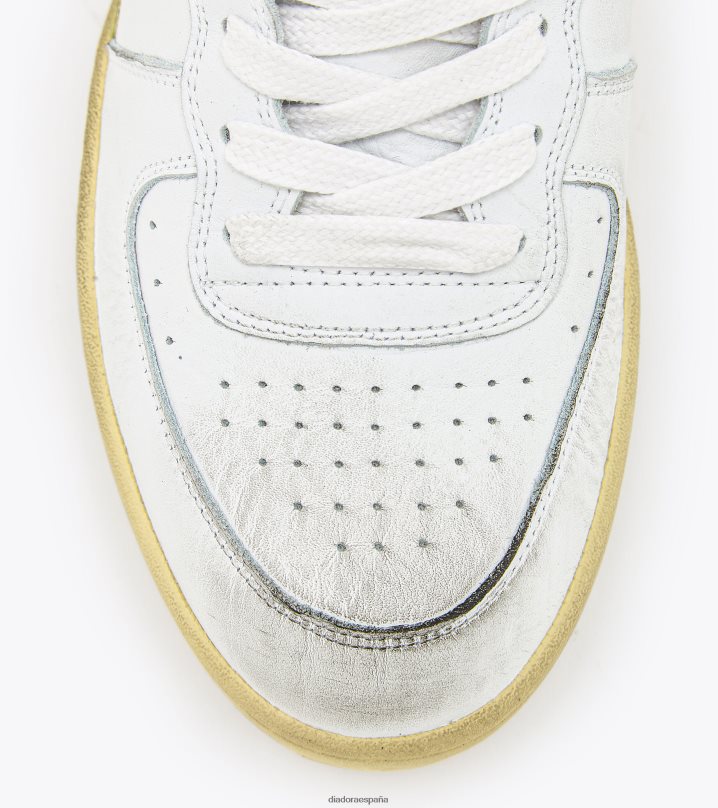 mi cesta baja usada 8T8H4Z70 blanco/verde verdoso hombres Diadora zapatos