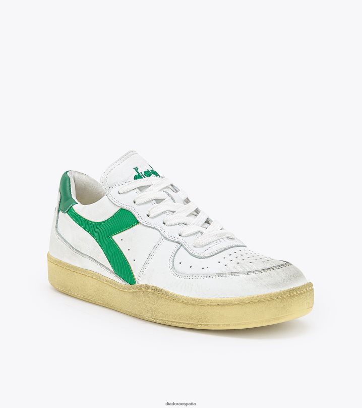 mi cesta baja usada 8T8H4Z70 blanco/verde verdoso hombres Diadora zapatos