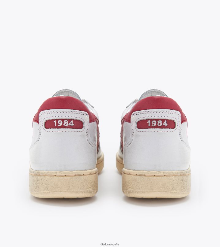 mi cesta baja usada 8T8H4Z71 blanco/granate hombres Diadora zapatos