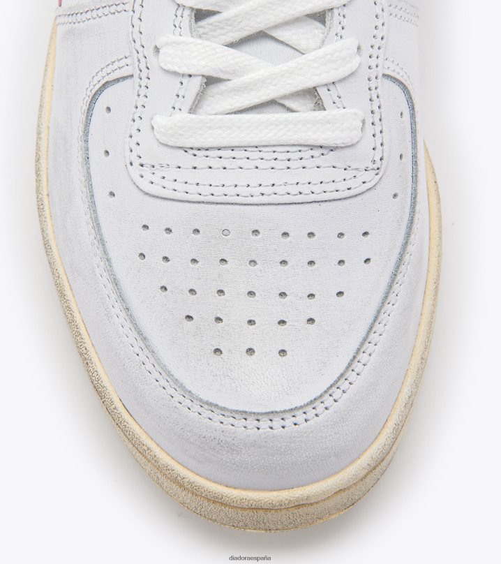 mi cesta baja usada 8T8H4Z71 blanco/granate hombres Diadora zapatos