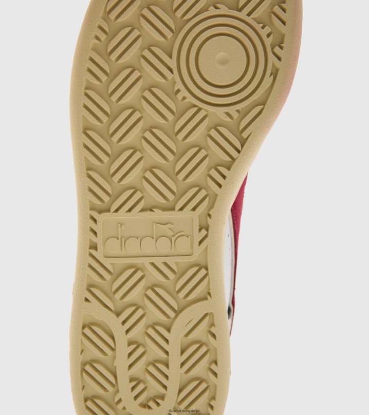 Cesta mágica de piel de ante de corte demi. 8T8H4Z186 ruibarbo/blanco hombres Diadora zapatos