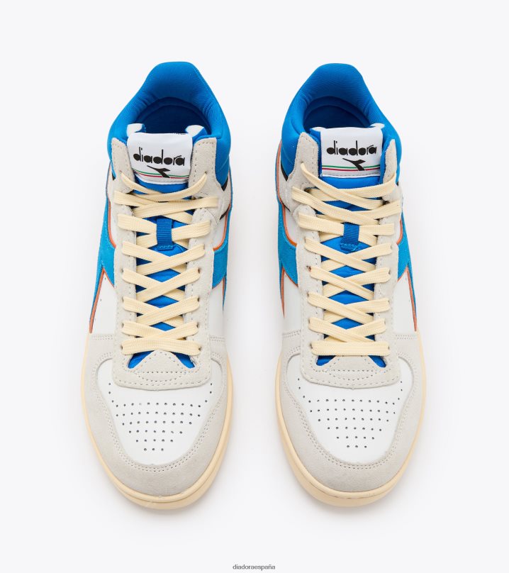 Cesta mágica de piel de ante de corte demi. 8T8H4Z187 real/blanco hombres Diadora zapatos