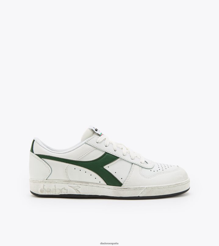 canasta magica baja icona 8T8H4Z204 blanco/verde niebla hombres Diadora zapatos