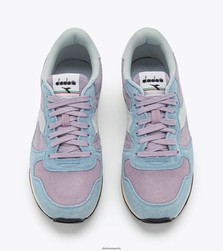 gamuza camaro 8T8H4Z229 gris lavanda/azul piedra hombres Diadora zapatos