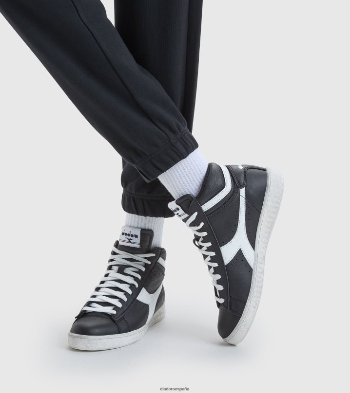 juego l alto encerado 8T8H4Z178 bailarina negra/nube hombres Diadora zapatos