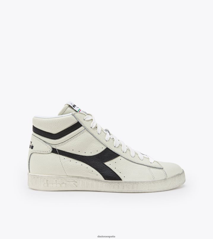 juego l alto encerado 8T8H4Z179 blanco negro hombres Diadora zapatos