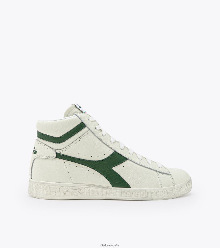 juego l alto encerado 8T8H4Z180 blanco/verde niebla hombres Diadora zapatos