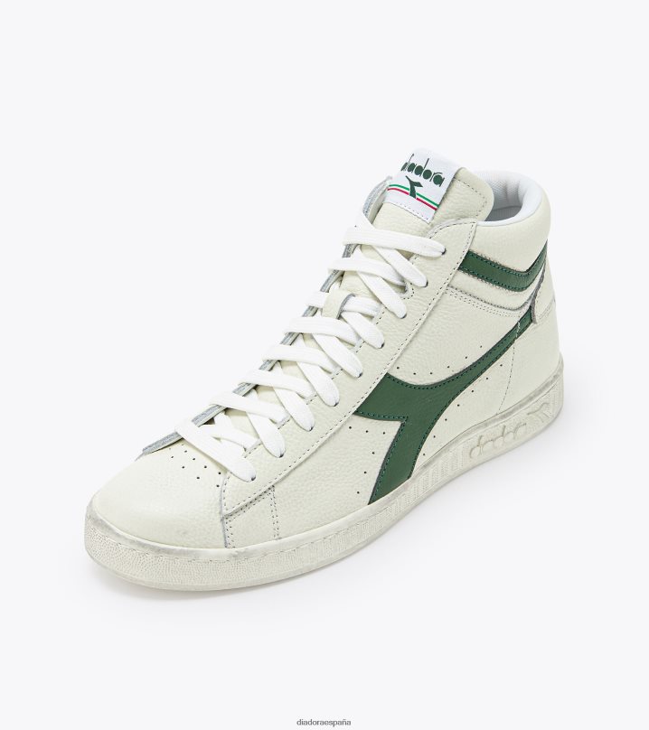 juego l alto encerado 8T8H4Z180 blanco/verde niebla hombres Diadora zapatos