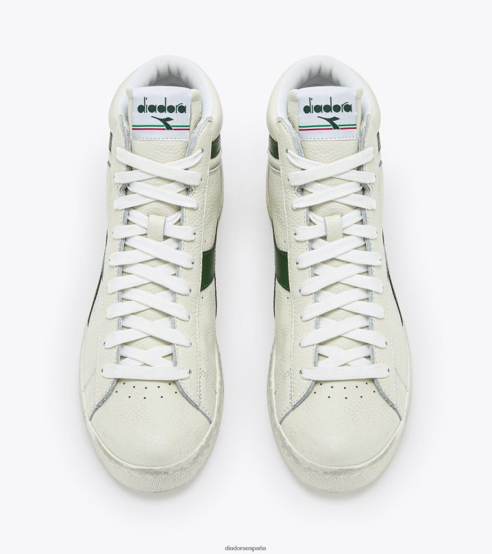 juego l alto encerado 8T8H4Z180 blanco/verde niebla hombres Diadora zapatos