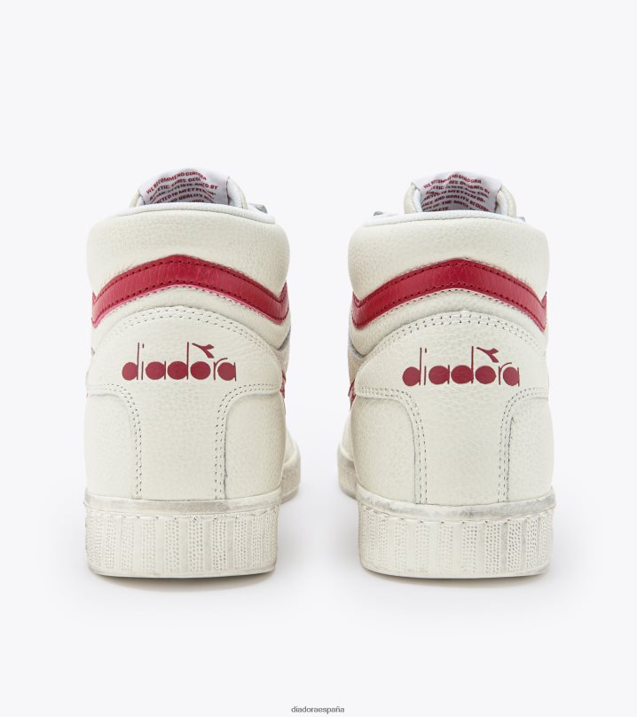 juego l alto encerado 8T8H4Z181 pimienta blanca/roja hombres Diadora zapatos