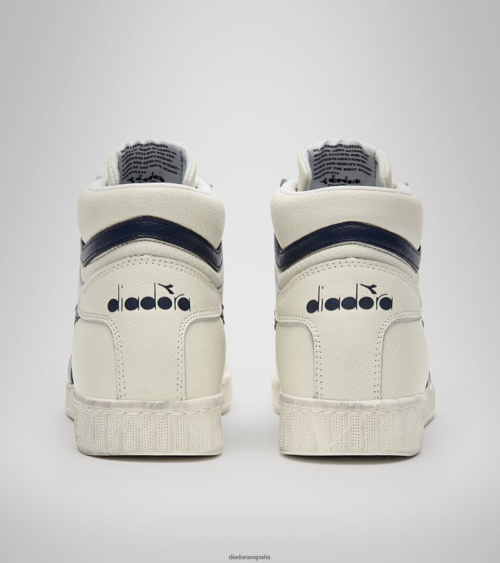 juego l alto encerado 8T8H4Z182 mar caspio blanco/azul hombres Diadora zapatos
