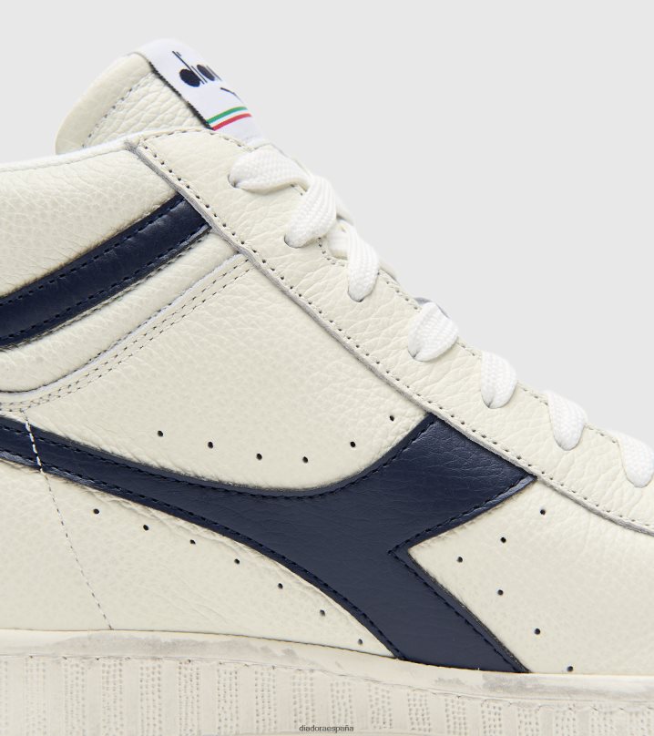 juego l alto encerado 8T8H4Z182 mar caspio blanco/azul hombres Diadora zapatos