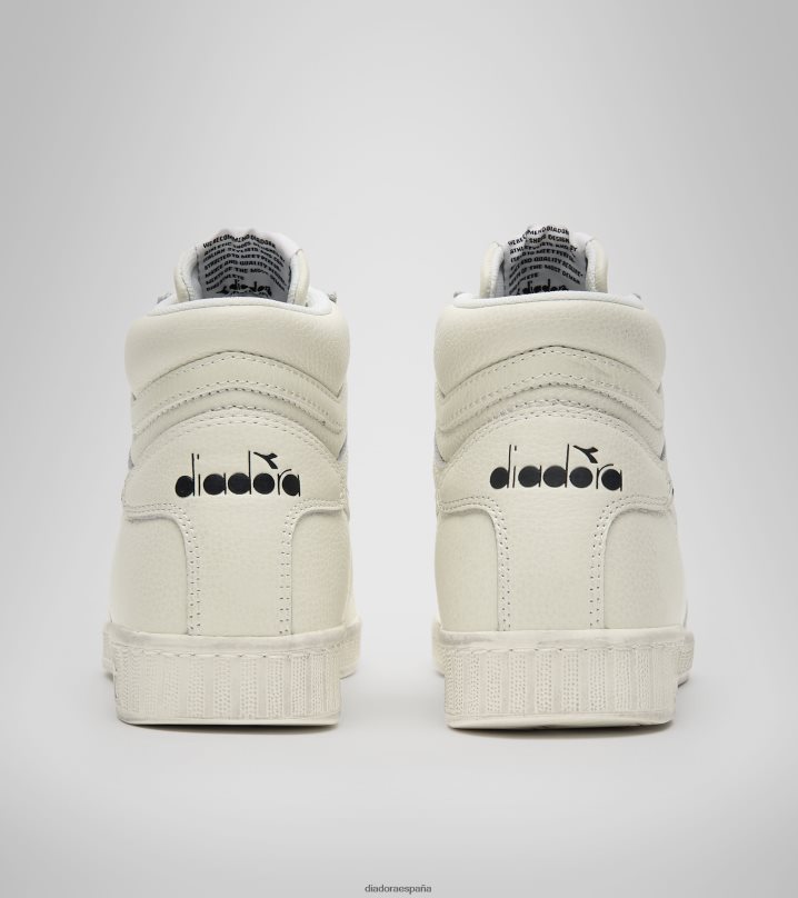 juego l alto encerado 8T8H4Z183 blanco hombres Diadora zapatos