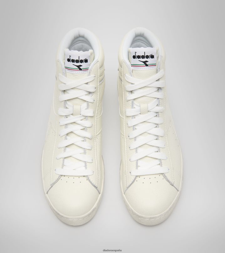 juego l alto encerado 8T8H4Z183 blanco hombres Diadora zapatos