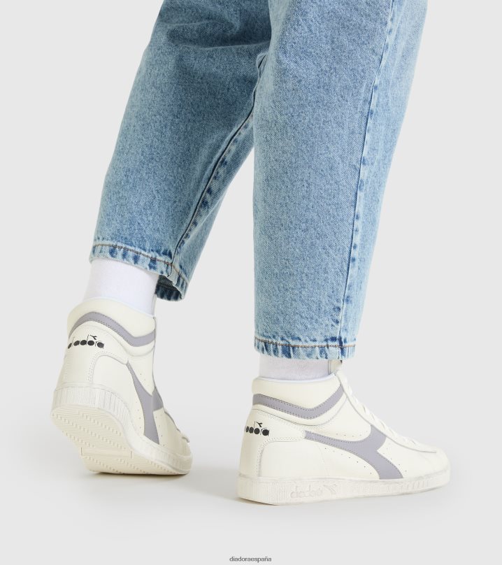 juego l alto encerado 8T8H4Z184 blanco/gaviota hombres Diadora zapatos