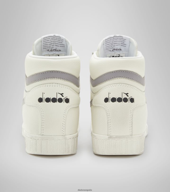 juego l alto encerado 8T8H4Z184 blanco/gaviota hombres Diadora zapatos