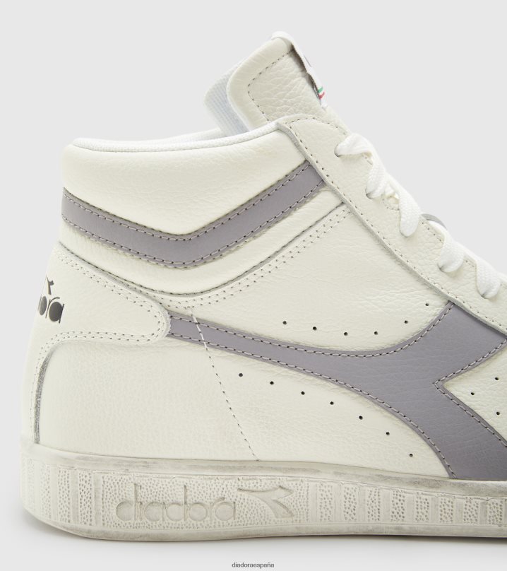 juego l alto encerado 8T8H4Z184 blanco/gaviota hombres Diadora zapatos