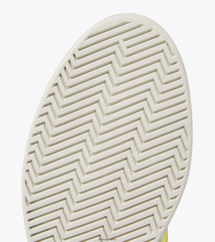 juego l alto fluo encerado 8T8H4Z189 blanco/amarillo limón fluo hombres Diadora zapatos